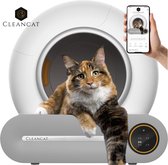 CleanCat© - Automatische Kattenbak - Zelfreinigende Kattenbak - XXL - Inclusief Kattenbakmat en 4 Rollen Opvangzakjes - Met App en Touchscreen - 65L - Geschikt voor grote katten