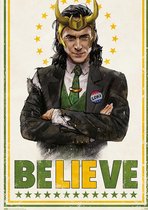 Loki poster - Marvel - Superheld - Thor - TV serie - Belive - Lie - 61 x 91.5 cm