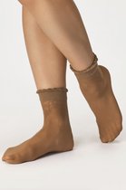 2 pack Gabriella Pantysokjes Bea 20DEN met patroon, one size, beige