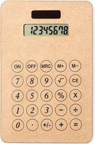 Rekenmachine - Rekenmachines - Calculator - Bureau accessoires - Solar - Duurzaam - Gerecycled karton - beige