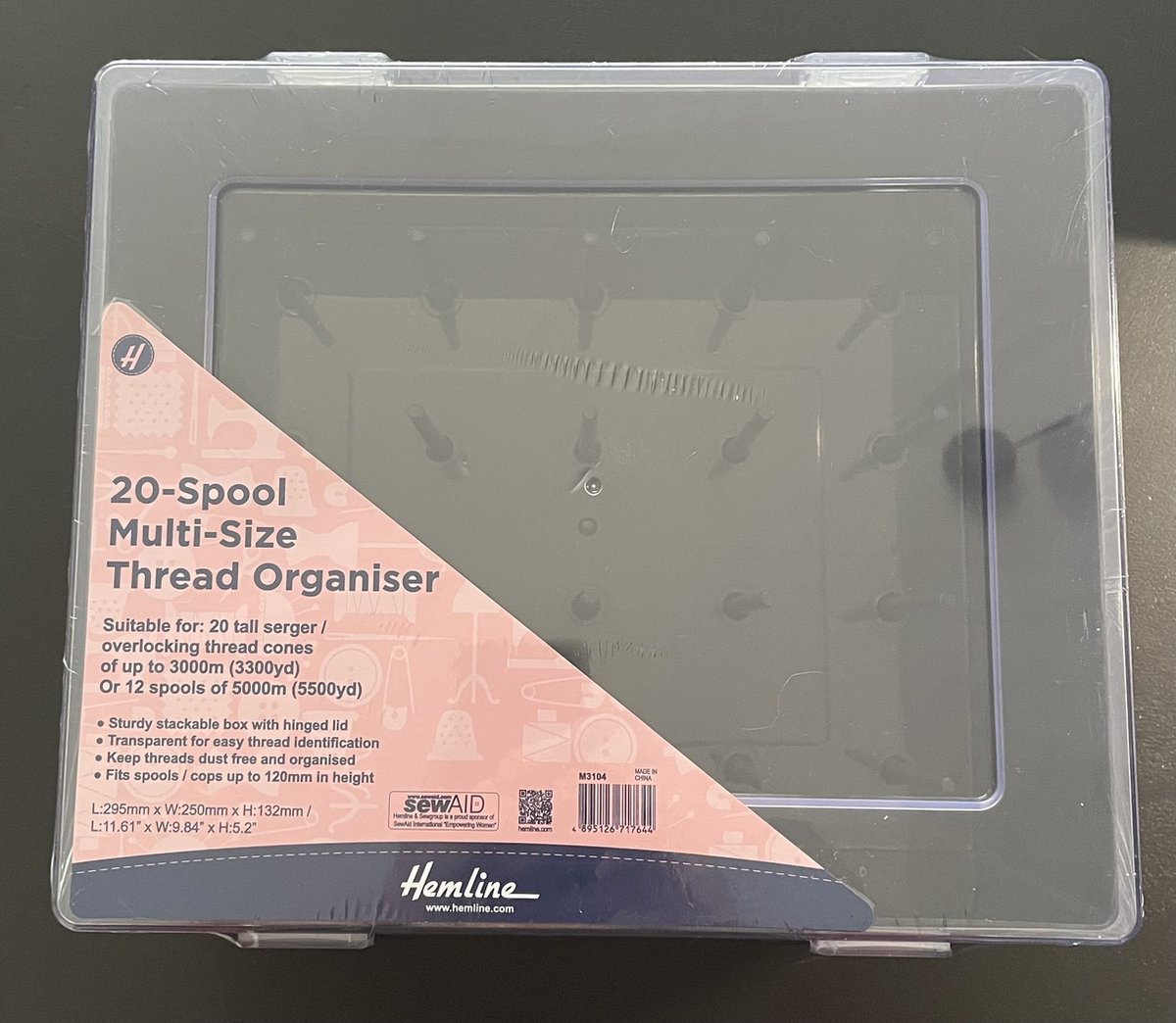 Lockgaren opberg box voor 20 conen merk Hemline