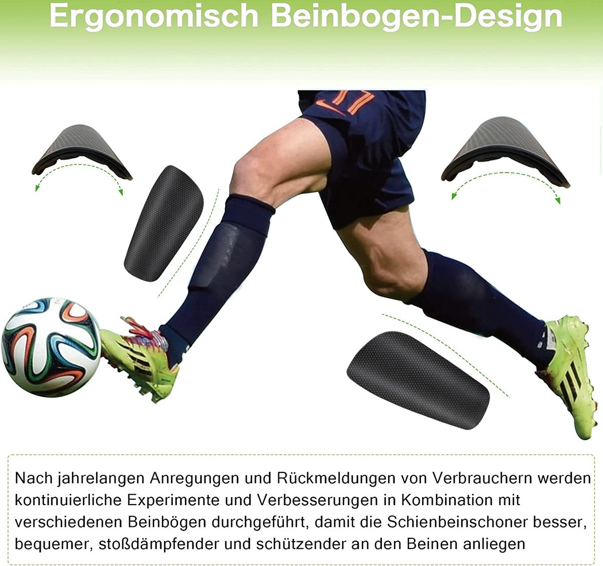 Protège-tibias De Foot Hyper Résistants – Rembourrage En Nid D'abeille, Anti-choc, Respirants, Pour Hommes, Femmes Et Ados – Confort Léger Pour Matchs Intenses