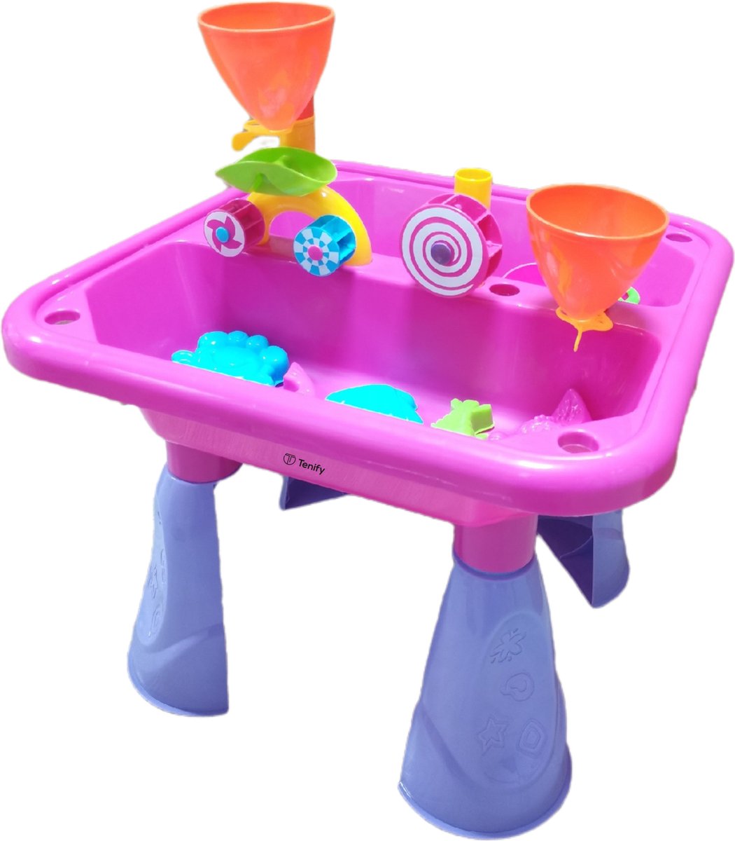 Jugana Waterspeeltafel, watertafel voor kinderen, outdoor, waterspeelgoed, zand, watertafel, moddertafel, speelgoed vanaf 2 jaar, tuinspeelgoed, kindertafel met water, zomer, strand (roze Jugana Waterspeeltafel, watertafel voor kinderen, outdoor, waterspeelgoed, zand, watertafel, moddertafel, speelgoed vanaf 2 jaar, tuinspeelgoed, kindertafel met water, zomer, strand (roze