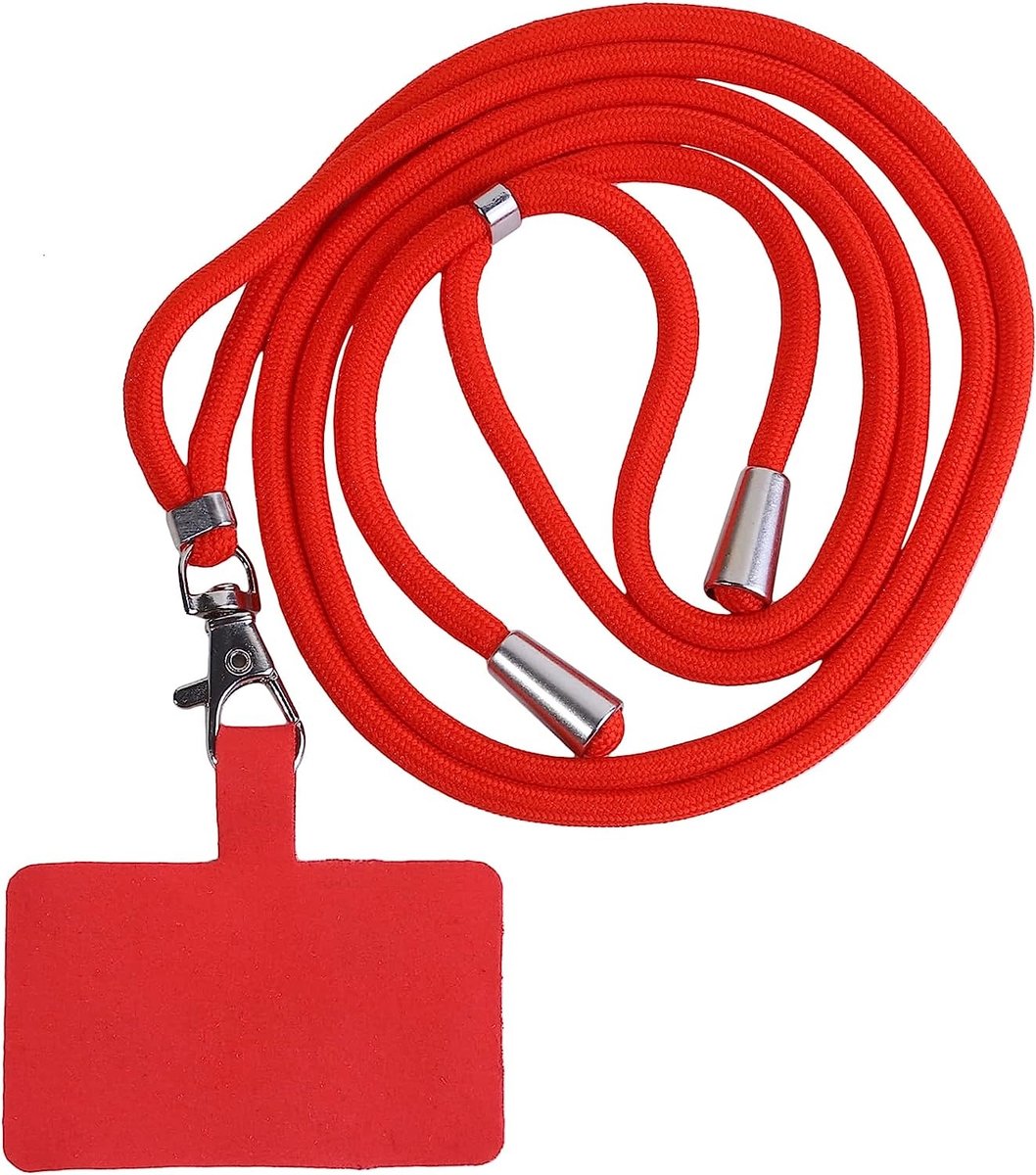 Universele Telefoonkoord Rood - Verstelbare Telefoonketting - Koord voor samsung , Geschikt voor iPhone, Moto, LG, xiaomi, Telefoon