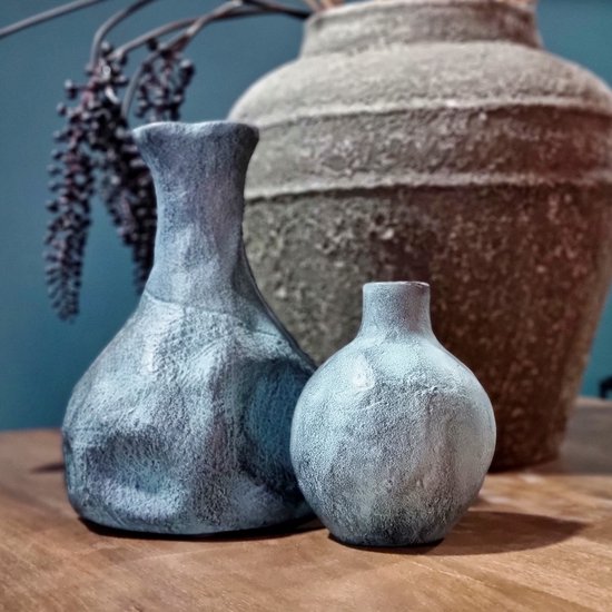 Blue Patina Decorative Vase (set van 4)