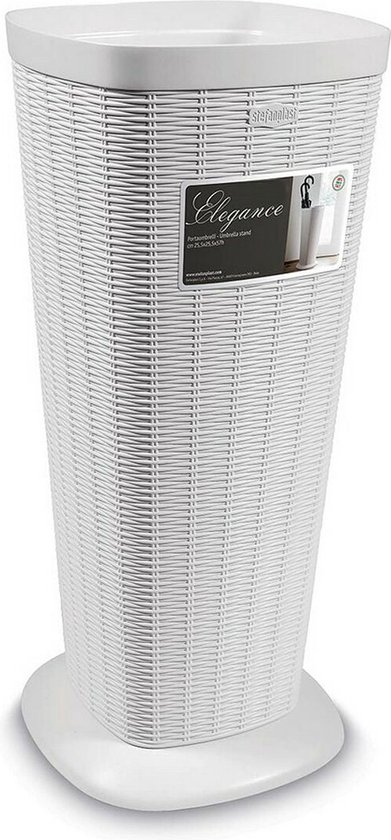 Porte-parapluies blanc en plastique 57 cm - Porte-parapluies/porte-parapluies - Egouttoir à parapluies