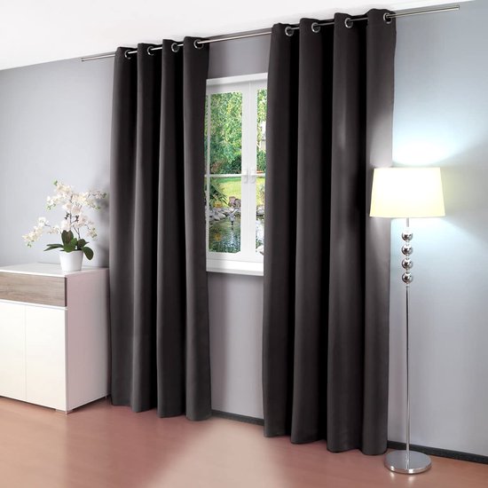 2 stuks. Gräfenstayn® Alana Thermogordijn, effen