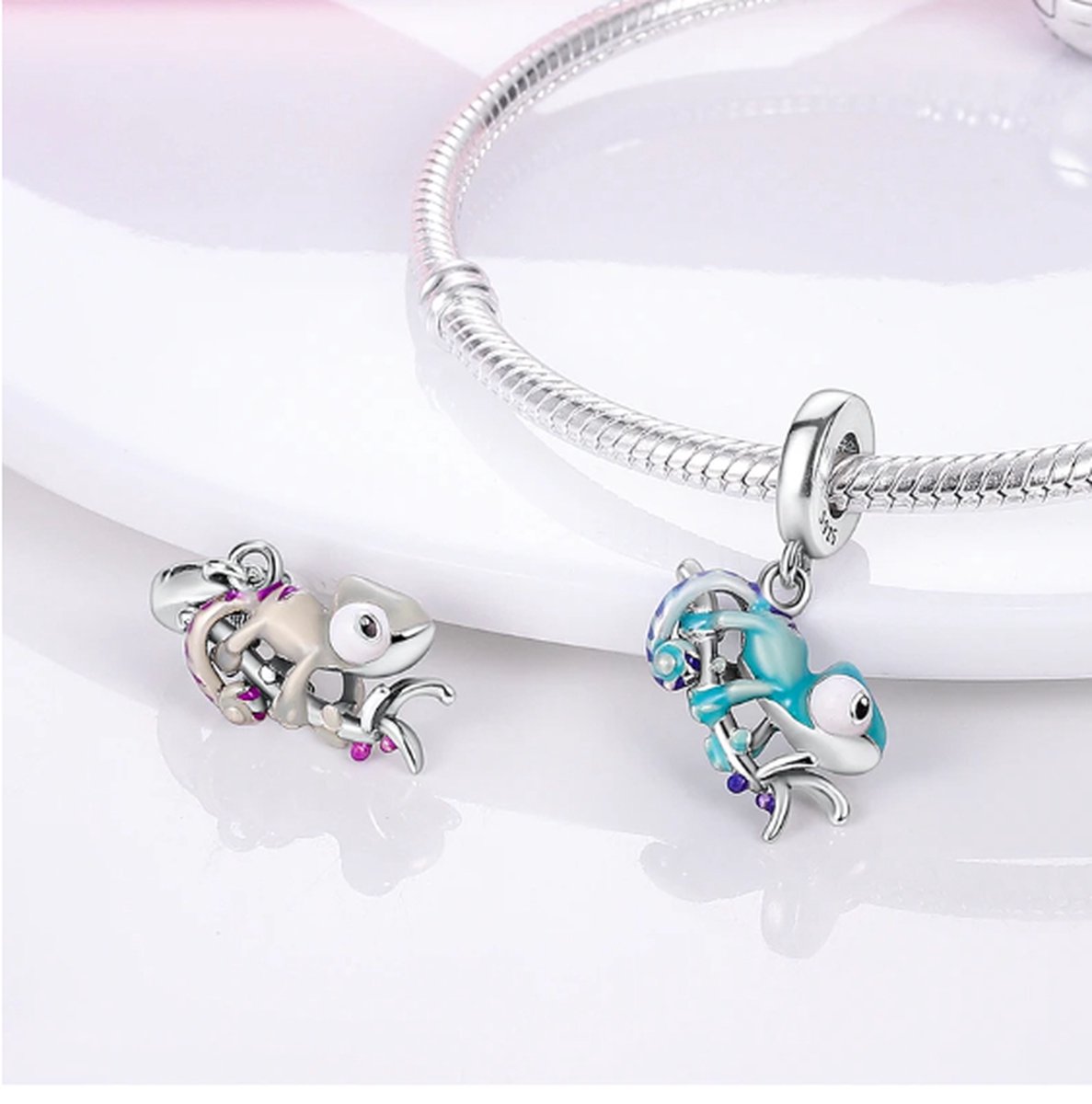 Charme pour Bracelet Pandora | Caméléon | Changement de couleur | Chameleon  Temprature... | bol.com