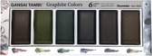 Kuretake Gansai Tambi Facial Aesthetic Graphite Colors 6-color Set