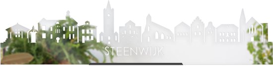 Standing Skyline Steenwijk Spiegel - 40 cm - Woon decoratie om neer te zetten en om op te hangen - Meer steden beschikbaar - Cadeau voor hem - Cadeau voor haar - Jubileum - Verjaardag - Housewarming - Aandenken aan stad - WoodWideCities