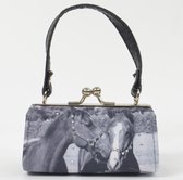 Make-up tas - paarden - portemonnee - Mario Moreno - strass - 9,5 x 5 cm