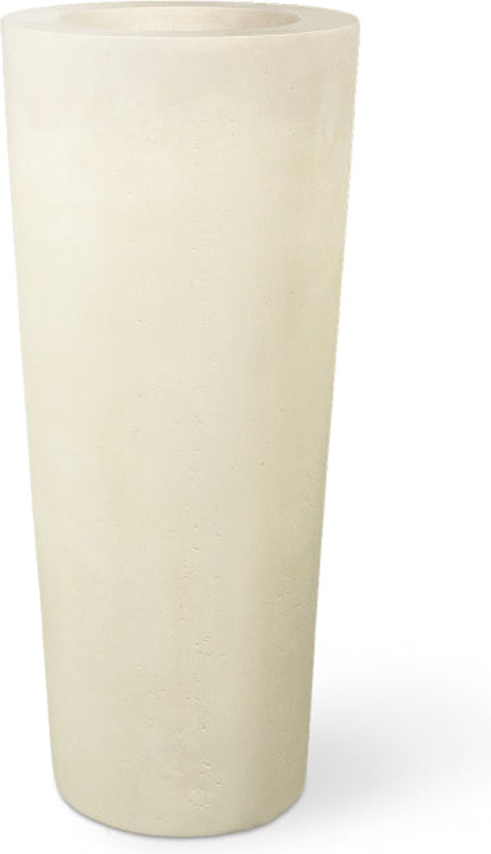 Luxe XL Plantenpot | Grote bloempot voor buiten | Polystone Plantenbak | Crème / Beige kleurig | Vorstbestendige bloembak | 43 x 80 cm