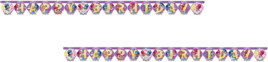 Amscan Happy Birthday Banner Pink Glitzernd – 3,66 M Lang, Party-Dekoration