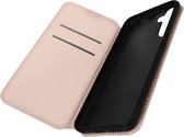 Hoes Geschikt voor Samsung A14 4G/A14 5G klep portefeuille, video standaard roze