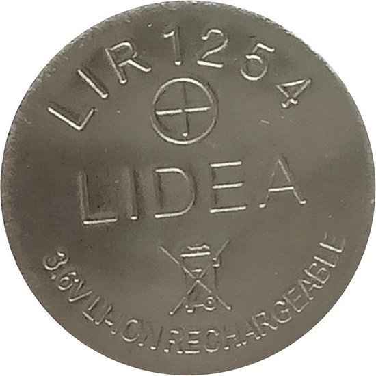 LIR1254 - 3.6V - Oplaadbaar - ICR1254 - Lithium - Herlaadbaar - Oortjes - Ter vervanging CP1254 INR1254 - Draadloze koptelefoon - Accu - 1 stuk