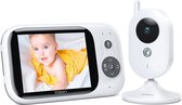 Intelectro Babyfoon - De Ultieme Manier om uw Baby in de Gaten te Houden met HD-kwaliteit, Tweewegs Intercom, Infrarood Nachtzicht, en Meer! - Nachtzicht - Twee Weg Audio - 3.2" Scherm - Energiezuinig - Wit - Levering Sneller dan Aangegeven!