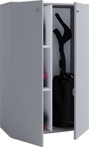 Meuble de rangement armoire enfant Vandol Lonal Mini II hauteur 110 cm 3 compartiments de rangement + 1 grand espace de rangement gris