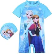 Disney Frozen -UV 50 - zwempak badpak - korte mouw - 3-4 jaar
