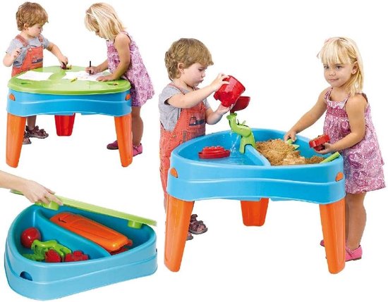 Yanzisura Table à Sable Et Eau Pour Enfants - Avec Pompe Électrique - Jouets De Pêche Et Activités Sensorielles Intérieur/Extérieur - Idéal Été