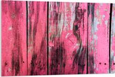 Acrylglas - Roze Geverfde Schutting - 120x80 cm Foto op Acrylglas (Wanddecoratie op Acrylaat)