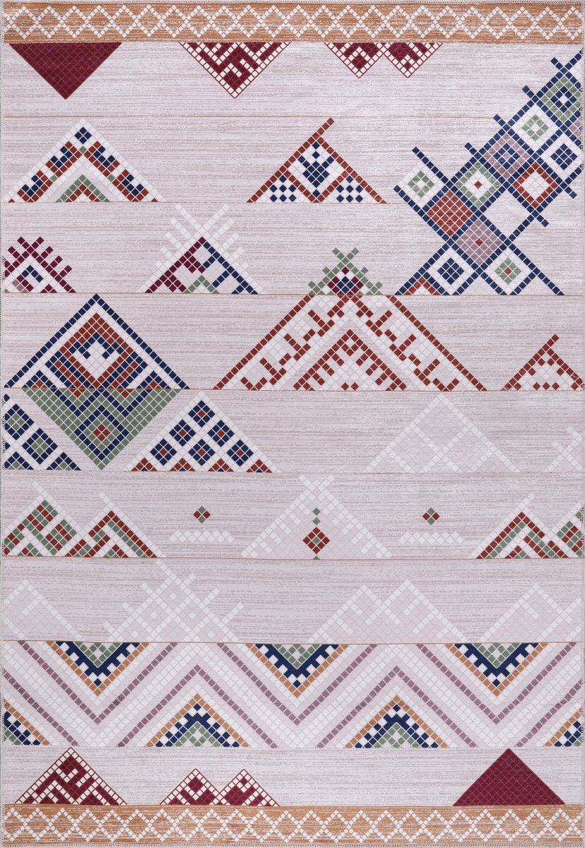NETLINE HOME - Vloerkleed | Wasbaar Vloerkleed | Antislip | Wasbaar Tapijt voor Keuken, Slaapkamer, Hal, Woonkamer | Vloerkleed Oosters Design Tapijt | Laagpolig (80x300)
