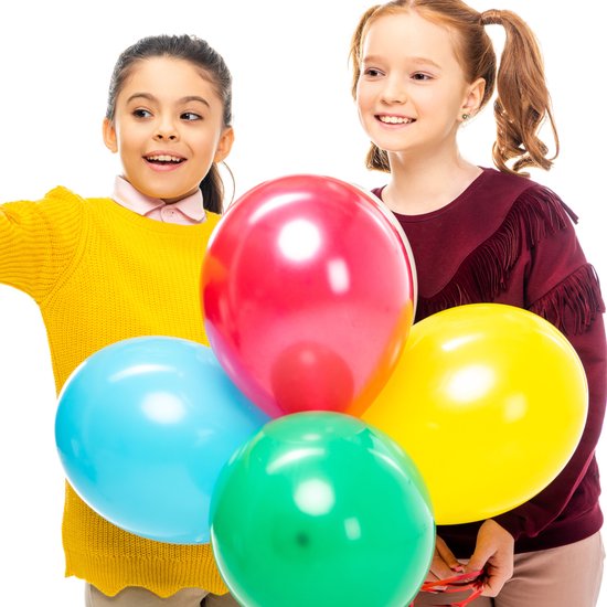 Partizzle 100 Pièces Ballons en Latex Arc-en-Ciel Colorés - Arche de Ballons - Décoration de Fête d'Anniversaire - Convient à l'Hélium - 30 CM