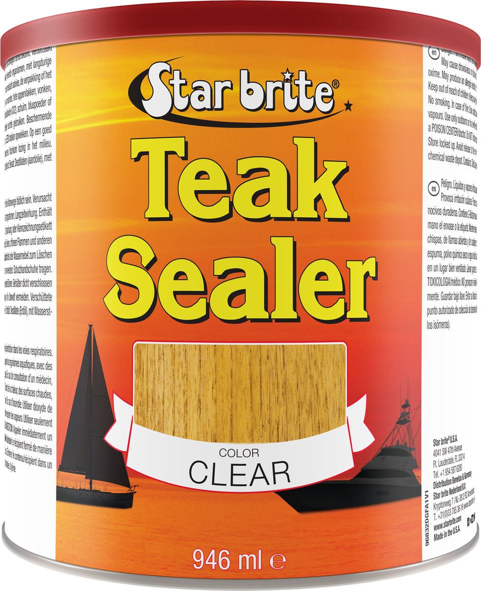 STAR BRITE Teak Sealer - Clear - Hoogwaardige Bescherming voor Teak & Hardhout - 946 ml