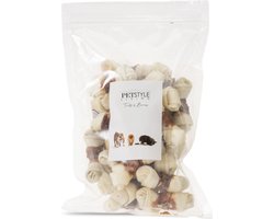 Petstyle Living Geknoopt Bot met Eend - Hondensnacks - 7,5cm - 25 Stuks - Kauwbot - Knopen