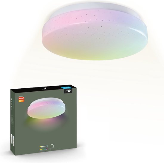 Heer ik ga akkoord met versneller Varin® Slimme Plafondlamp LED - Ø 21cm - Tuya Smart app - WiFi - Google  Home - Amazon... | bol.com