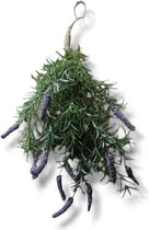 Lavendel kunstplant - Ophangbaar boeket - Lavendel bundel met touw - Lavendel plant - Kunstplant - Kunstbloemen boeket - Kunsttakken - Niet van echt te onderscheiden - 45cm