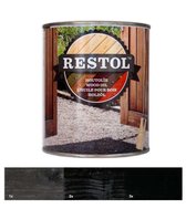 Restol Houtolie Transparant Ebony Zwart-1 Ltr