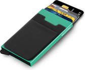 Walletstreet Uitschuifbare Pasjeshouder Plus - Walletstreet Aluminium Creditcardhouder Card Protector Anti-Skim/ RFID Card Protector 7 Pasjes – Groen/Green