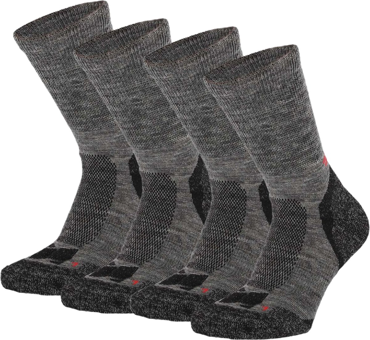 Xtreme hiking sokken – 4-pack 45-47 Antraciet