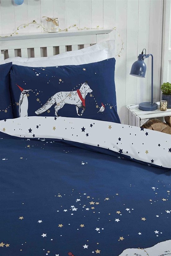 Polar Bear Dekbedovertrek met 3D-print, beddengoedset met ritssluiting