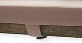 LuLu wonen - Table de pique-nique kussen de banc de pique-nique - 150 x 30 cm - 4 cm d'épaisseur | Taupe | Set de 2 oreillers | Coussin d'extérieur hydrofuge