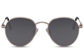 Studio Proud - Zonnebril - Festival zonnebril - Ronde zonnebril - Goedkope zonnebril - Zilveren ronde zonnebril- Zwarte glazen, Tijdloos montuur - Luxe eyewear - Betaalbare zonnebril - Bescherming tegen UV-stralen.