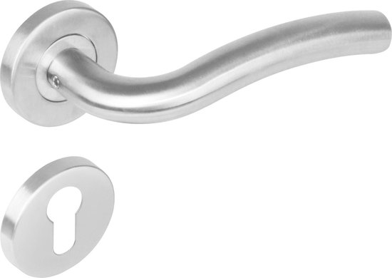 Intersteel Deurkruk - Lisa 1275 op rozet staal met PC - RVS - 0035.127505