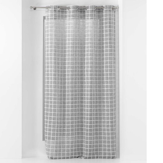 ROOM99 Aura Gordijn met zilveren ringen, 180 x 250 cm breed x hoogte, verduistering, schuifgordijnen, decoratief, modern gordijn, woonkamer, slaapkamer, donkerblauw