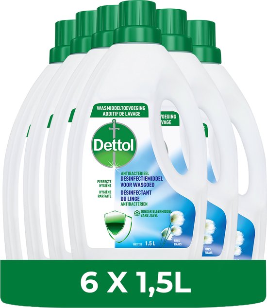 Dettol Was Toevoeging Hygiëne Fresh – 6 x 1,5 L - Voordeelverpakking