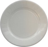 100x Kartonnen bordjes wit 18 cm - Wegwerp borden - Feest/verjaardag/BBQ papieren borden