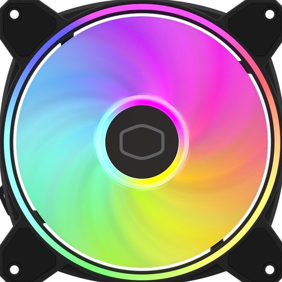 Cooler Master MasterFan MF140 Halo² - Ventilatorhuis - 140 mm - ARGB gen 2 - 4-Pin (PWM) - zwart, wit
