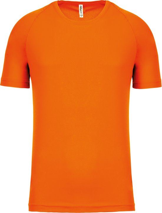 Herensportshirt 'Proact' met ronde hals Fluorescent Orange - 3XL