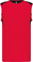 Tweekleurige tanktop sportoverhemd heren 'Proact' Red/Black - 3XL