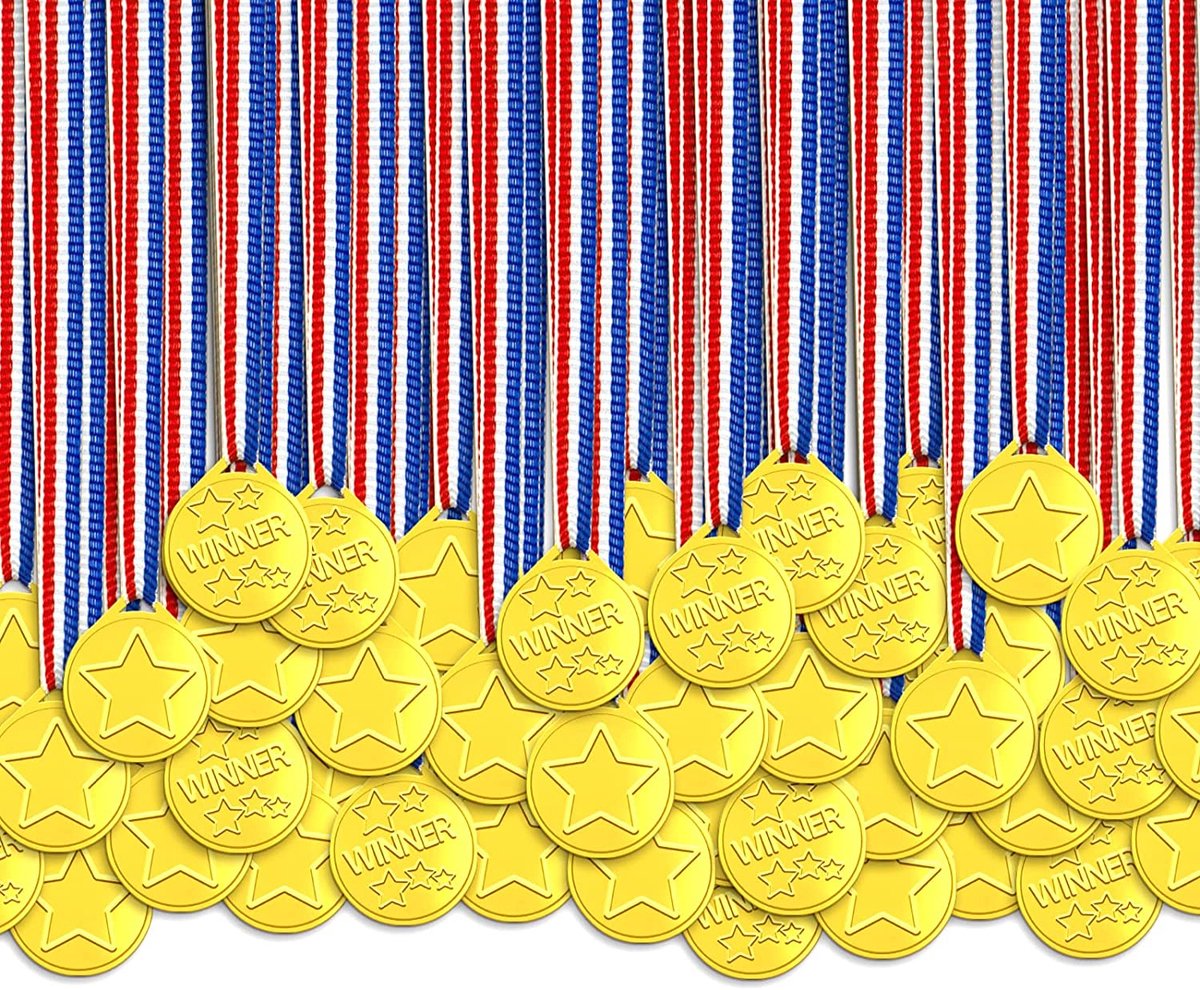 Médailles Relaxdays pour enfants - lot de 12 - médailles pour