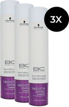 Schwarzkopf Bonacure Hairtherapy Smooth Shine Shampoo - 3x 250 ml