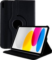 Arara Hoes Geschikt voor iPad 2022 hoes (10.9 inch) 10e generatie draaibaar bookcase - Zwart