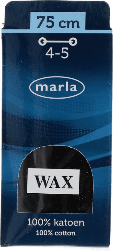 Marla ronde wax veters | Dun | Kobalt | 75cm