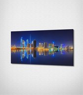 Dubai Canvas- 100 x 60 cm - Steden - Schilderij - Canvas - Slaapkamer - Wanddecoratie  - Slaapkamer - Foto op canvas