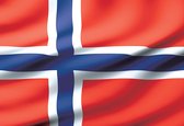 Fotobehang Flag Norway | XXL - 312cm x 219cm | 130g/m2 Vlies