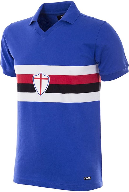 COPA - U. C. Sampdoria 1981 - 82 Retro Voetbal Shirt - XS - Blauw